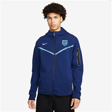 Nike England 22/23 NSW Tech Fleece Full Zip Hoodie - Void Blau/Blau ...