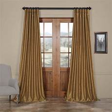 Silk Curtains by Exclusive Fabrics Furnishings Semi Opaque Flax Gold Silk Curtains