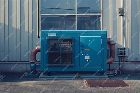 Large industrial air conditioner unit cooling a building | Premium AI ...