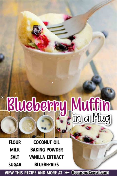 Blueberry Muffin in a Mug | Recipe | Muffin in a mug, Mug recipes, Blue ...