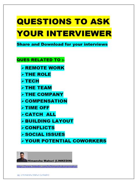 8 Questions to Ask Interviewer 的图像结果