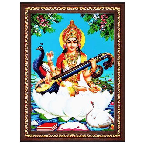 Buy Pavan Photo LaminationsSaraswati Devi Goddess Saraswathi Maa Wall ...