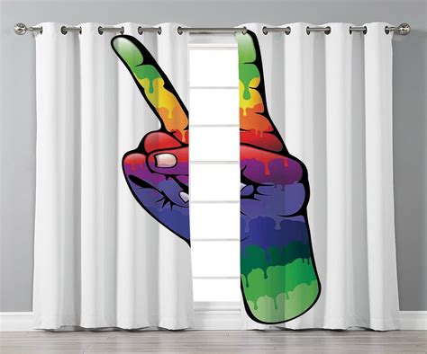 Thermal Insulated Blackout Grommet Window Curtains,Groovy Decorations ...