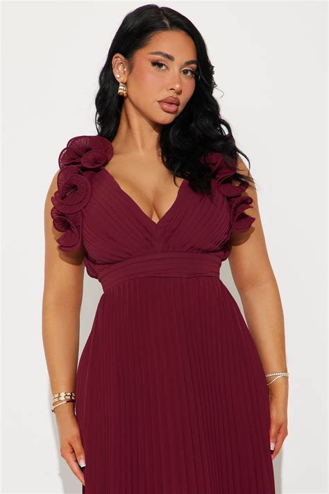 Julia Chiffon Maxi Dress - Wine | Fashion Nova