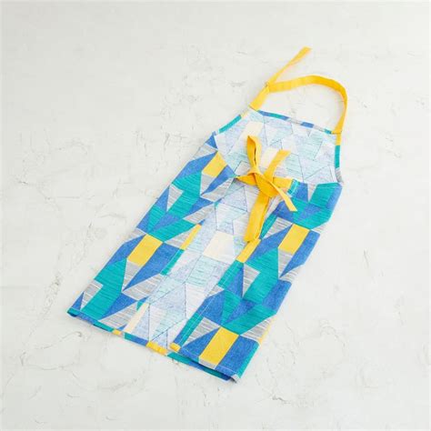 Buy Glasgow Blue Geometric Print Cotton Kitchen Linen Set - Set Of 3 ...