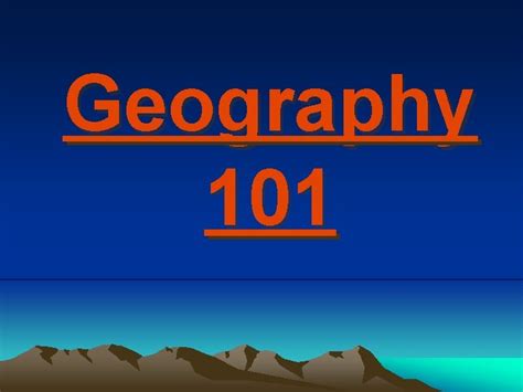 Image result for Geography 101 Basic