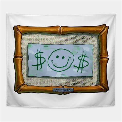 Mr. Krabs' First Dollar Tapestry | Spongebob | Tapestry, Canvas prints ...
