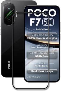 INFINITYWORLD Edge To Edge Tempered Glass for Poco F7 5G, POCO F7 5G ...