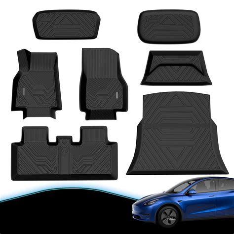 Snapklik.com : Tesla Model Y Floor Mats, Model Y Floor Mats, 7 Seater ...