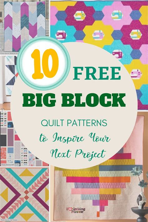 Image result for Big Block Quilt Patterns Free