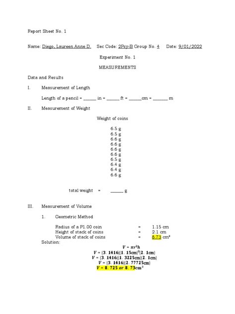 Physics Lab Report Sample On Measurement 的图像结果