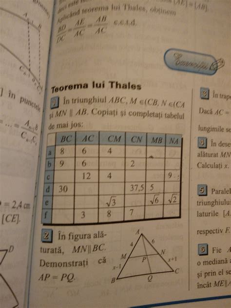 În triunghiul abc ,m € (cb,n€(ca si mn||ab .copiati si completati ...