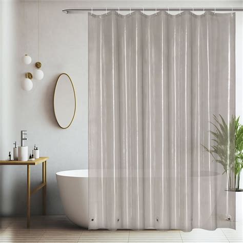 Inosoo Plastic Shower Curtain liner, 72"x 84" Extra Long Tan Gray ...
