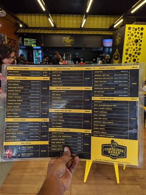 Menu at Container Kebab by Baba Rafi - Food Court Kakurgachi, Kolkata