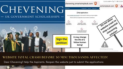 Petition · Don't punish Chevening applicants for website crash. Help ...