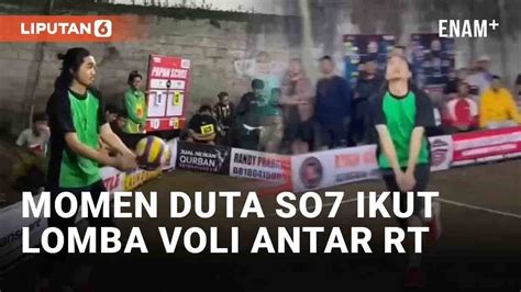 Momen Duta Sheila On 7 Ikut Lomba Voli antar RT di Sleman - liputan6.com