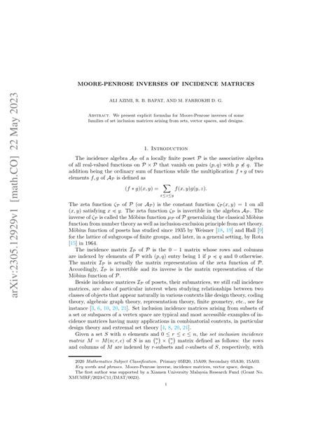 Image result for Moore-Penrose Inverse Example