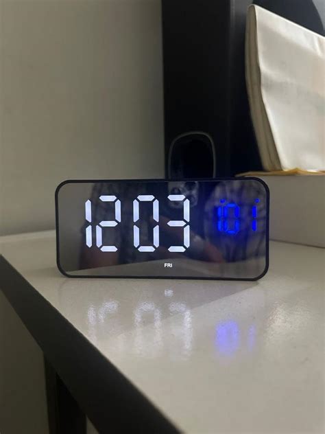 Buy Monomine Plastic Digital Alarm Clock,Mirror Led Large Display Clock ...