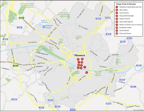 Map of Florence, Italy - GIS Geography
