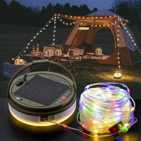 Solar Camping String Lights, 4 in 1 Camping String Lights Outdoor(39 ...