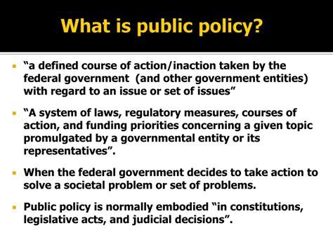 PPT - Introduction to Public Policy: Steps in the Policy Making Process PowerPoint Presentation ...