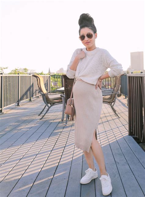 petite sweater dress skirt maternity fashion outfit ideas | Stylish ...