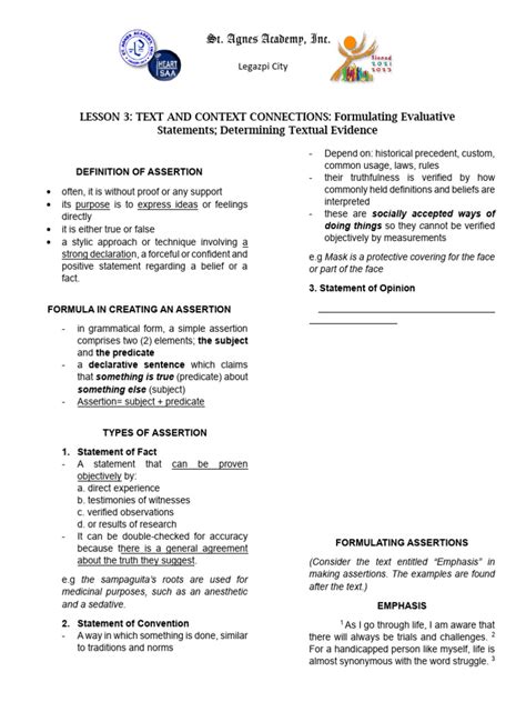 Image result for Formulating Evaluative Statements Lesson Plan