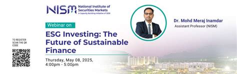 ESG Investing: The Future of Sustainable Finance - National Institute ...