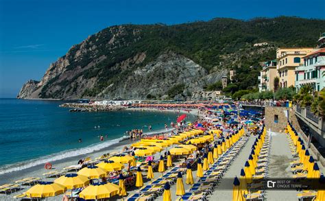 Monterosso al Mare. The largest beach in the Cinque Terre: Fegina