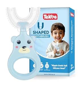 tekme U Shaped Toothbrush for Kids, Ultra Soft Bristles Toothbrush, 360 ...