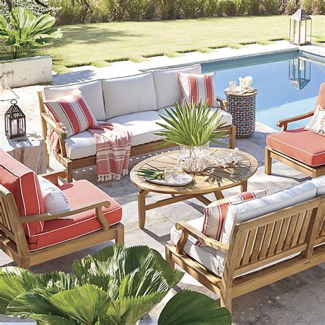 Horizon Oval Teak Coffee Table | Frontgate