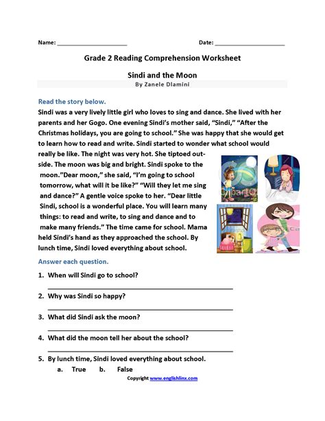 Free Printable Reading Worksheets For 2Nd Grade