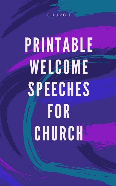 printable welcome speeches for church