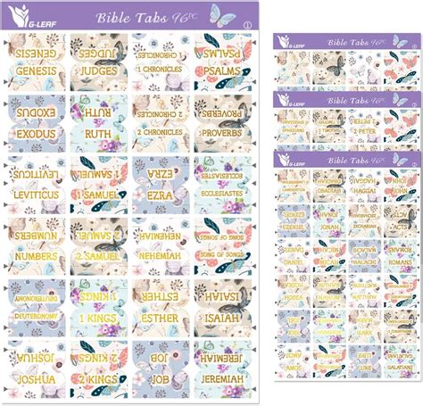 Buy G-LEAF Butterflies Bible Tabs Gold Foil Bible Stickers Labels Bible ...