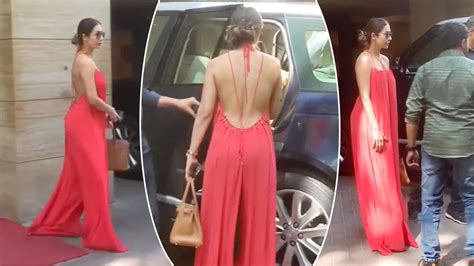 Malaika Arora Sizzles in Red Hot Backless Dress - See Viral Photos