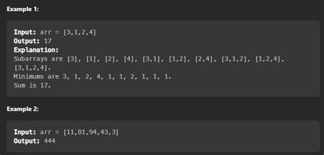 Sum of Subarray Minimums Leetcode 的图像结果