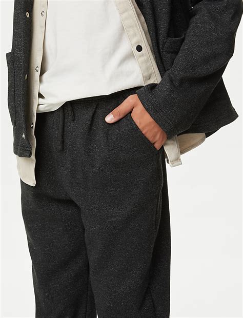 Buy Cotton Rich Checked Joggers (6-16 Yrs) at Marks & Spencer