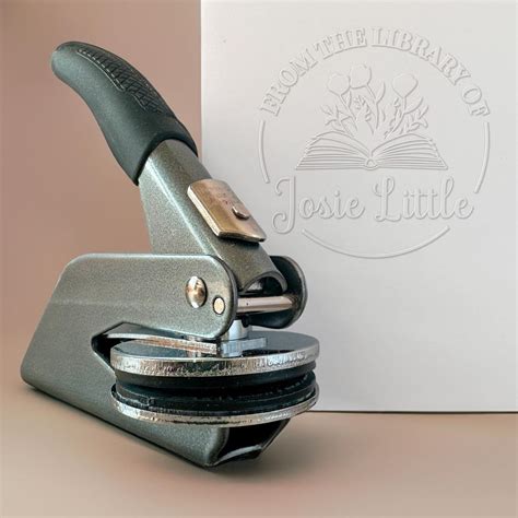 Custom Book Embosser Stamp, Choose From 25+ Designs, Personalized ...