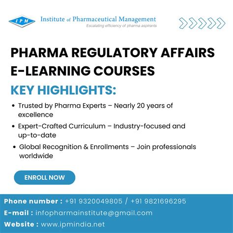 Best Pharma Regulatory Affairs Courses in India | IPM India