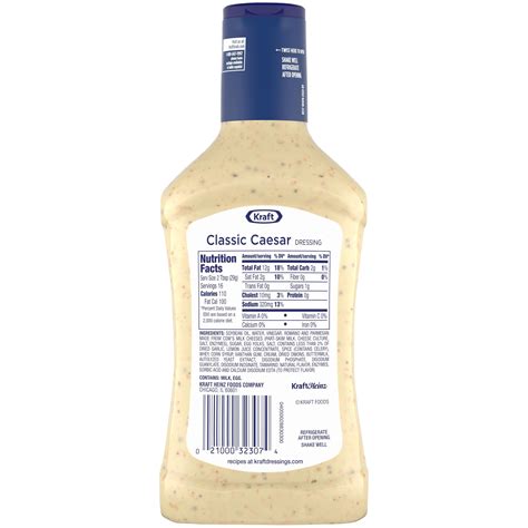 Creamy Caesar Dressing Nutrition Facts at Linda Green blog