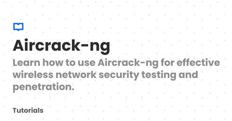 Image result for Aircrack-ng Tutorial