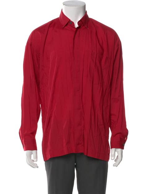 Issey Miyake Vintage 2004 Dress Shirt - Red Dress Shirts, Clothing ...
