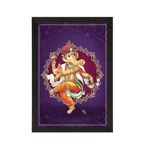 Lord Ganesha Satin Matt Texture UV Art Painting - eCraftIndia Online