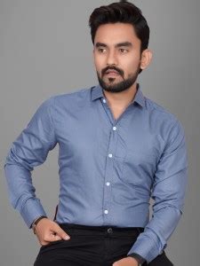 Voroxy Men Solid Formal Grey Shirt - Buy Voroxy Men Solid Formal Grey ...