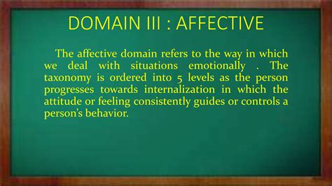 Three Types of Learning: Affective Domain | PPT