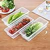 KWER Fridge Storage Boxes Fridge Organizer With Removable Drain Plate ...