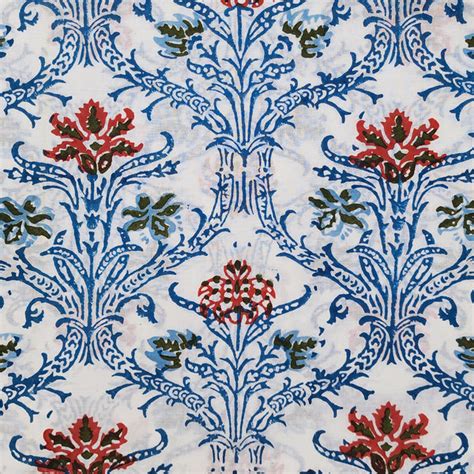Jaipuri, Mughal , Jaal, Rapid Hand Block Print Cotton Fabrics Online ...
