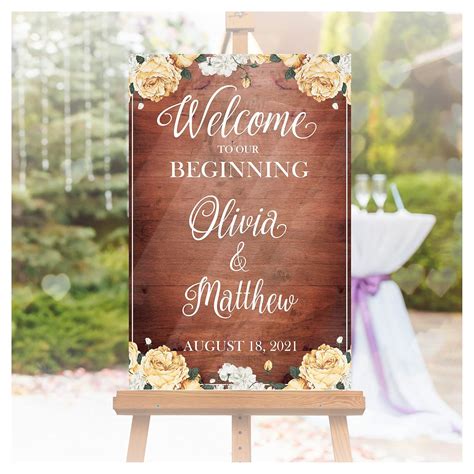 SPEEDYORDERS Welcome to our Beginning, Custom Wedding Sign, Wedding ...