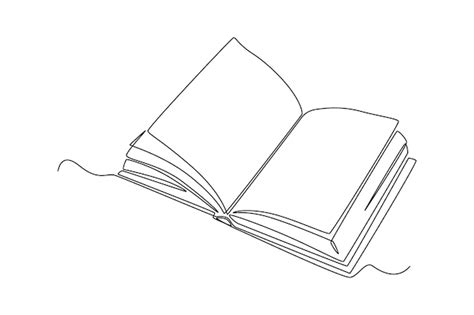 Un seul dessin au trait livre ouvert Concept de la journée mondiale du ...