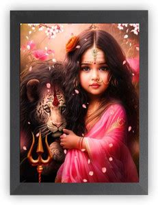 US COLLECTION Durga Maa Nav Roop Photo Frame,Durga Maa Photo Frame ...